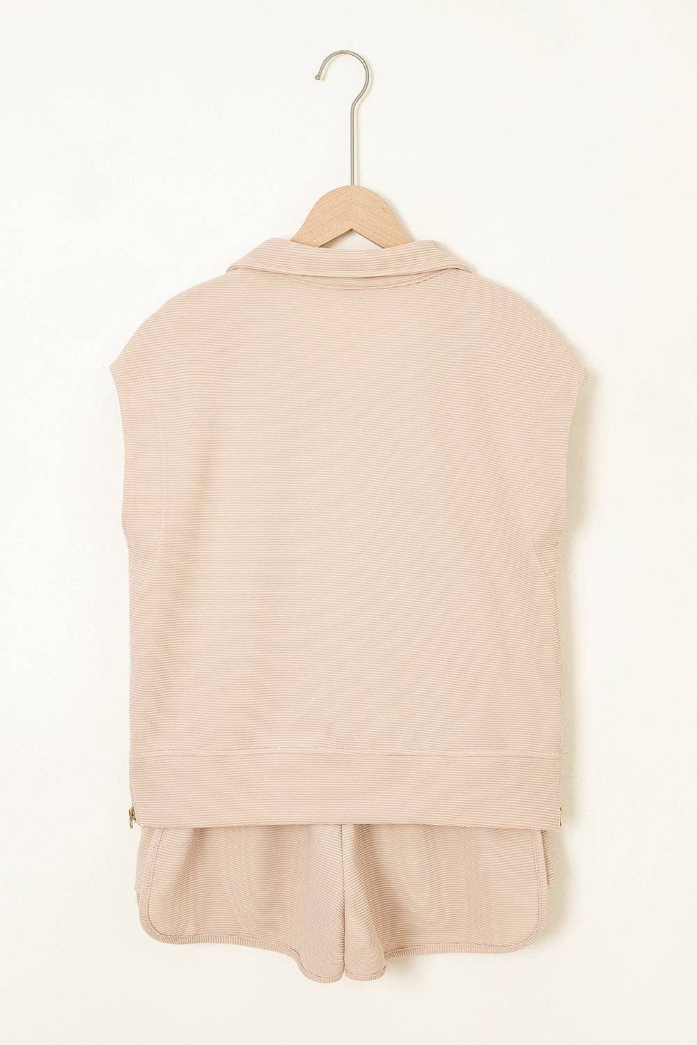 Luxury Textured Top and Shorts Set